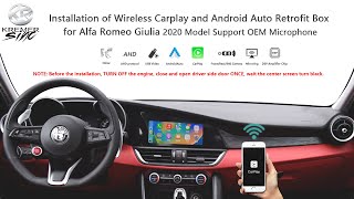 Wireless Carplay and Android Auto Retrofit Box for Alfa Romeo Giulia 2020 Model 5G Upgrade Version [upl. by Sigvard]