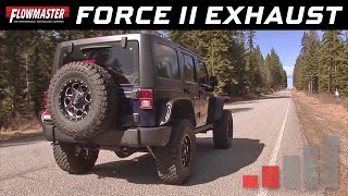 201218 Jeep Wrangler JK 36L  Force II Axleback Exhaust System 817693 [upl. by Scot320]