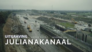 UITGRAVING JULIANAKANAAL  DRONE SHORT [upl. by Perla]