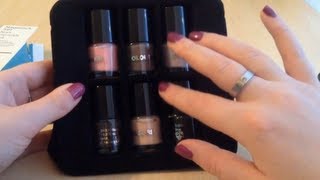 ASMR Unboxing a Nail Polish Set Panning 3D Sound [upl. by Yrtua]