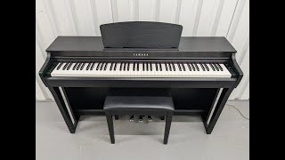 Yamaha Clavinova CLP725 digital piano and stool in satin black finish stock number 24401 [upl. by Hull]