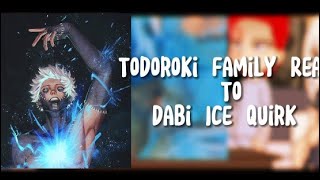 Todoroki family React To Dabi Ice quirk 1 [upl. by Akcimehs425]