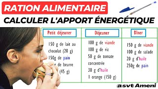 Comment calculer lapport énergétique dune ration alimentaire [upl. by Darraj]