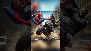 death battle batman vs spiderman fight only Spiderman vs Batman  Baby Cat Channel marvel shorts [upl. by Lexine611]