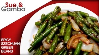 Chinese Spicy Szechuan Green Beans stir fry [upl. by Nnayhs]