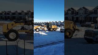 Snow removal equipment are busy shortsvideo snow winter sound catterpillar [upl. by Nadruoj]