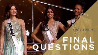 The 70th MISS UNIVERSE Top 3s Final Questions  Miss Universe [upl. by Nole]