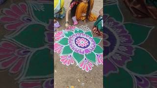 bathukammalo special attraction rangoli [upl. by Nowell]