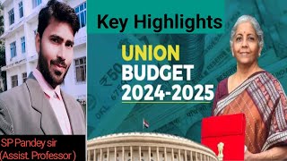 Budget highlights 2024 Budget analysis 2024 in Hindi Budgetary deficit [upl. by Magavern]