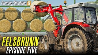 BALE TRANSPORTATION  Lets Play Farming Simulator 19  Episode 5 [upl. by O'Kelly]