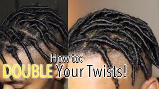 How To Divide Your Twists  Separating Comb Twists  Mens Twists Stlye [upl. by Heppman]