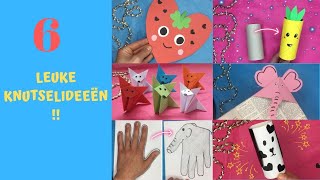 ☆ DIY 6x LEUKE KNUTSELIDEEËN ☆ Makkelijk knutselen met papier ☆ 5 minuten knutselen [upl. by Eecrad794]