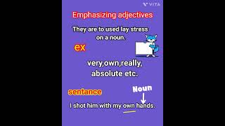 emphasizing adjectives adjectives and its types parts of speech [upl. by Xanthe]