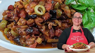 Sicilian Caponata  Caponata Siciliana  Vegan [upl. by Aisile]