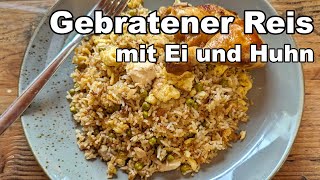 Gebratener Reis mit Ei Fertig in 10 Minuten und super lecker 😋 [upl. by Sivrup]