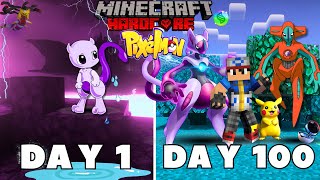 I Survived 100 DAYS in POKEMON All Different Game in Minecraft POKEMON अभी मजा आयेगा बिडू [upl. by Lanoil]