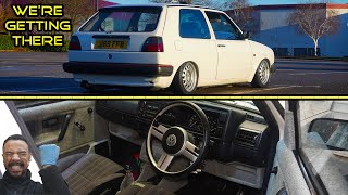 HUGE TRANSFORMATION ON MY MK2 GOLF INTERIOR [upl. by Phebe32]