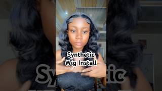 Synthetic wig install syntheticwigs wiginfluencer wiglover hairinfluencer [upl. by Eaned]