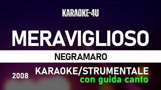 Meraviglioso  Negramaro karaokestrumentaletestolyrics con GUIDA CANTO [upl. by Parks]