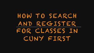 SSCU Search and Register for Classes in CUNYfirst [upl. by Cissiee268]