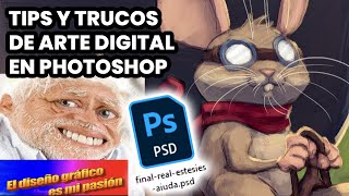 Tips y trucos para dibujar y colorear en photoshop [upl. by Ahsieyn]