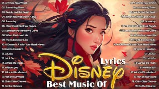 Greatest Disney Songs With Lyrics 👒 Disney Princess Songs 👒 The Most Romantic Disney Songs Playlist [upl. by Lemire100]