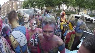 BODYPAINT Day Amsterdam 2016 canal tour part 2 [upl. by Arodaeht150]