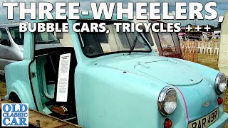 Classic 3 wheelers bubble cars tricycles amp delivery vehicles  Reliant Invacar Bond Isetta [upl. by Esimaj]