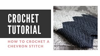 Chevron Stitch Crochet Tutorial [upl. by Sadira]