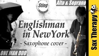 イングリッシュマンインニューヨーク englishmaninnewyork sting スティング sax duo Sheet Backing track サックス二重奏 楽譜 [upl. by Odicalp305]