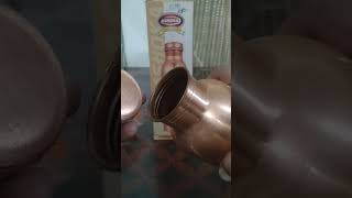 100 pure Copper Water Bottle review  review copper bottle water unboxing [upl. by Lundberg]