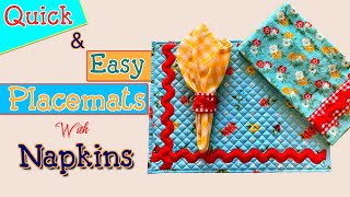 Quick and Easy Placemats and Napkins  The Sewing Room Channel [upl. by Erbes647]