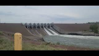 Spillway gate open at CJ Strike Dam Rare sight for sure 5424 [upl. by Inalan96]