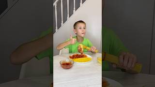 Dad made his Son drawing brushes from pasta and paints from sauces [upl. by Petrick]