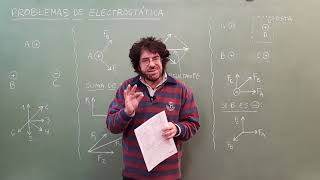 Electrostática PROBLEMA Ley de Coulomb  Biofísica CBC  Física En Segundos por Aníbal [upl. by Ecirp]