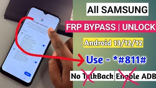 NEW METHOD  Samsung Frp Bypass 20242023 All Android Version  No Chimera  No 0  No TalkBack [upl. by Ativahs]