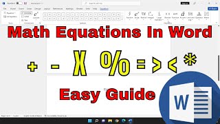 How to Insert Equations Numbers in Microsoft Word Tutorial [upl. by Anoirtac]