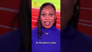 Allyson Felix shares what inspired her to start a nursery in the Olympic Village shorts [upl. by Yornoc]