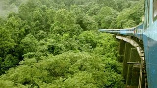 Sakaleshpur to Subramanya train journey along western ghats with monsoon rains through the tunnels [upl. by Aicilas]