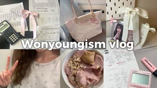 Wonyoungism vlog  my morning routine school studying 🤍🩰 [upl. by Bree]