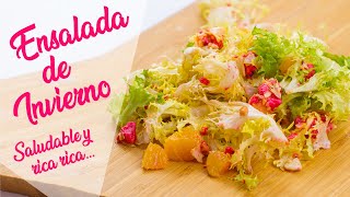 ✅ Ensalada de ESCAROLA y NARANJA con un queso ESPECIAL ▶ Ensalada recetas [upl. by Jacquie]