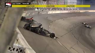 2018 IndyCar Texas 600 Robert WickensEd Carpenter crash [upl. by Schrader]