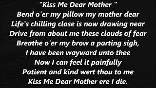 Kiss Me Dear Mother STEPHEN FOSTER Lyrics Words Text best top popular trending sing along song [upl. by Anatole]