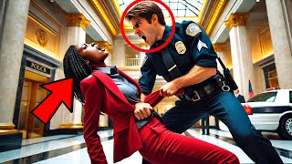 Racist Cop Arrests Black Woman at a Bank Then FREAKS OUT When He Sees Who She’s Meeting [upl. by Vahe]