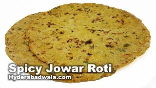 Spicy Jowari Ki Roti Recipe Video  How to Make Spicy Sorghum Flour Flattened Bread at Home [upl. by Akiemehs]