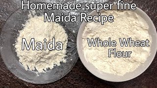 How To Make Maida At Home  Homemade Maida All Purpose Flour Recipe  Maida From Whole Wheat Flour [upl. by Ennaeiluj]