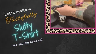 How to Cut TShirts in a Tastefully Slutty Way No Sewing Needed [upl. by Ahserkal]