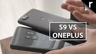 Samsung Galaxy S9 vs OnePlus 5T Sidebyside comparison [upl. by Saisoj]