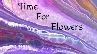 Time For Flowers Beautiful Acrylic Pour Clock [upl. by Ttimme16]