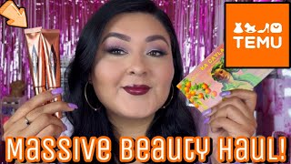 MASSIVE TEMU BEAUTY amp LIFESTYLE HAUL  DUPES FOR HIGH END MAKEUP [upl. by Hyps]